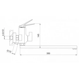 Смеситель для ванны 22020 Hansen