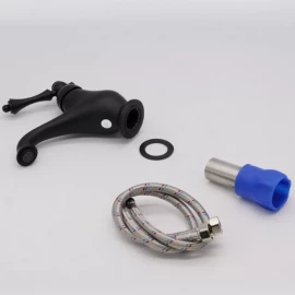 Смеситель для раковины (черный) Ganzer Silestis 77011C