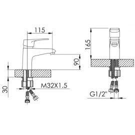 Смеситель для раковины 10023 Hansen
