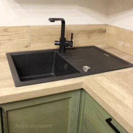 Смеситель под фильтр (черный мрамор) Kaiser Decor 40144-2