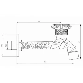 Вентиль водоразборный латунный "Дракон" 1/2" Zorg 31818
